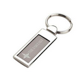 Shiny Nickel & Gun Metal Rectangular Key Ring